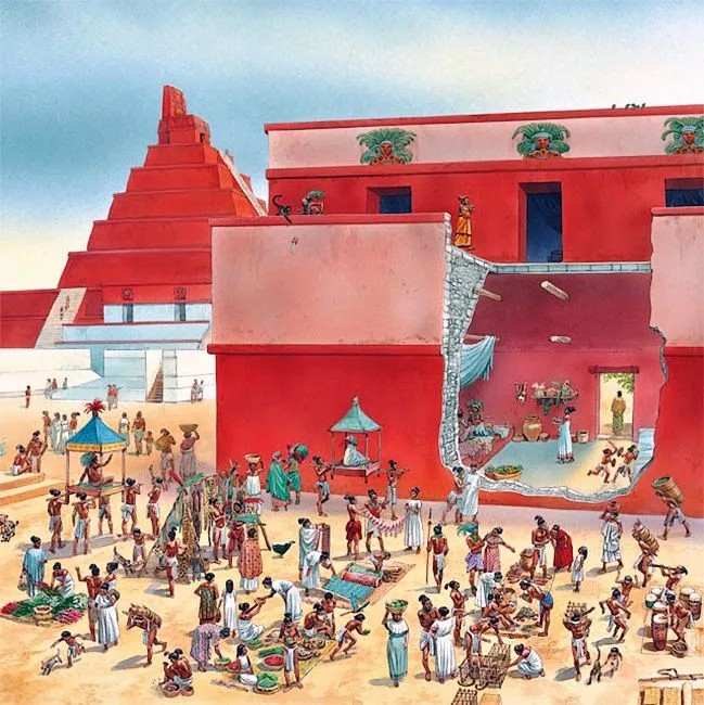 Mesoamerican architecture visual reference